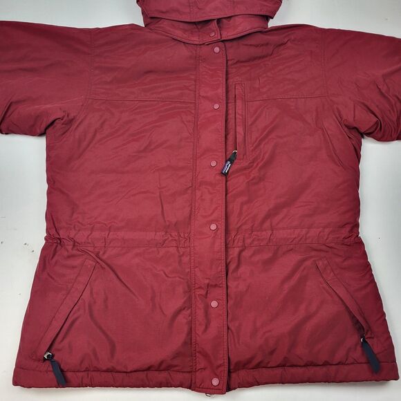 Patagonia Burgundy Ski Snowboarding Puffy Parka Vintage Jacket Size L - Picture 3 of 16